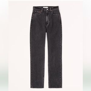 Anercrombie Ultra High Rise Straight Leg black jeans